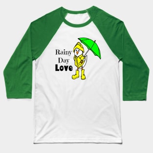 Rainy Day Love Duck Baseball T-Shirt